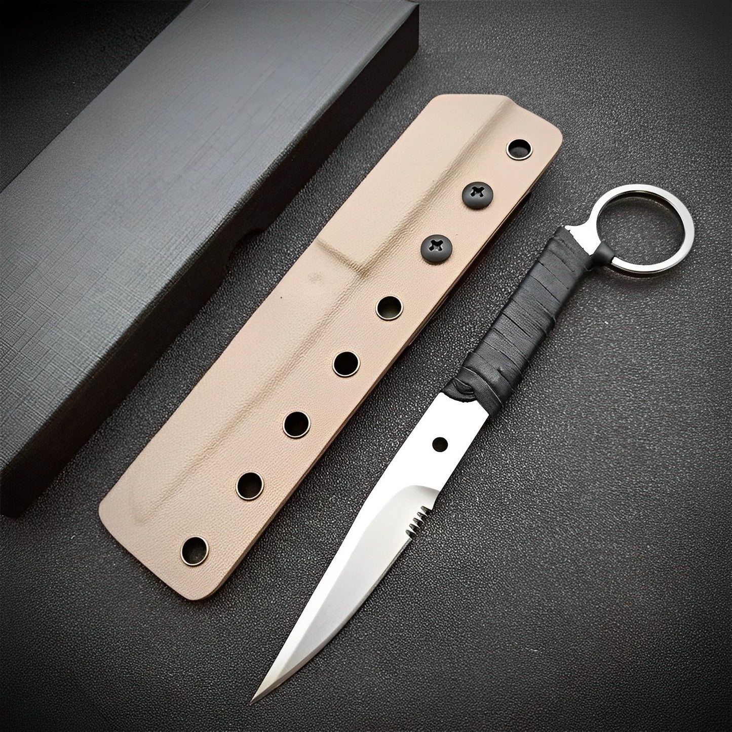 Onyx Straightblade Knife | Rugged Tool for Survival and Tactical Use