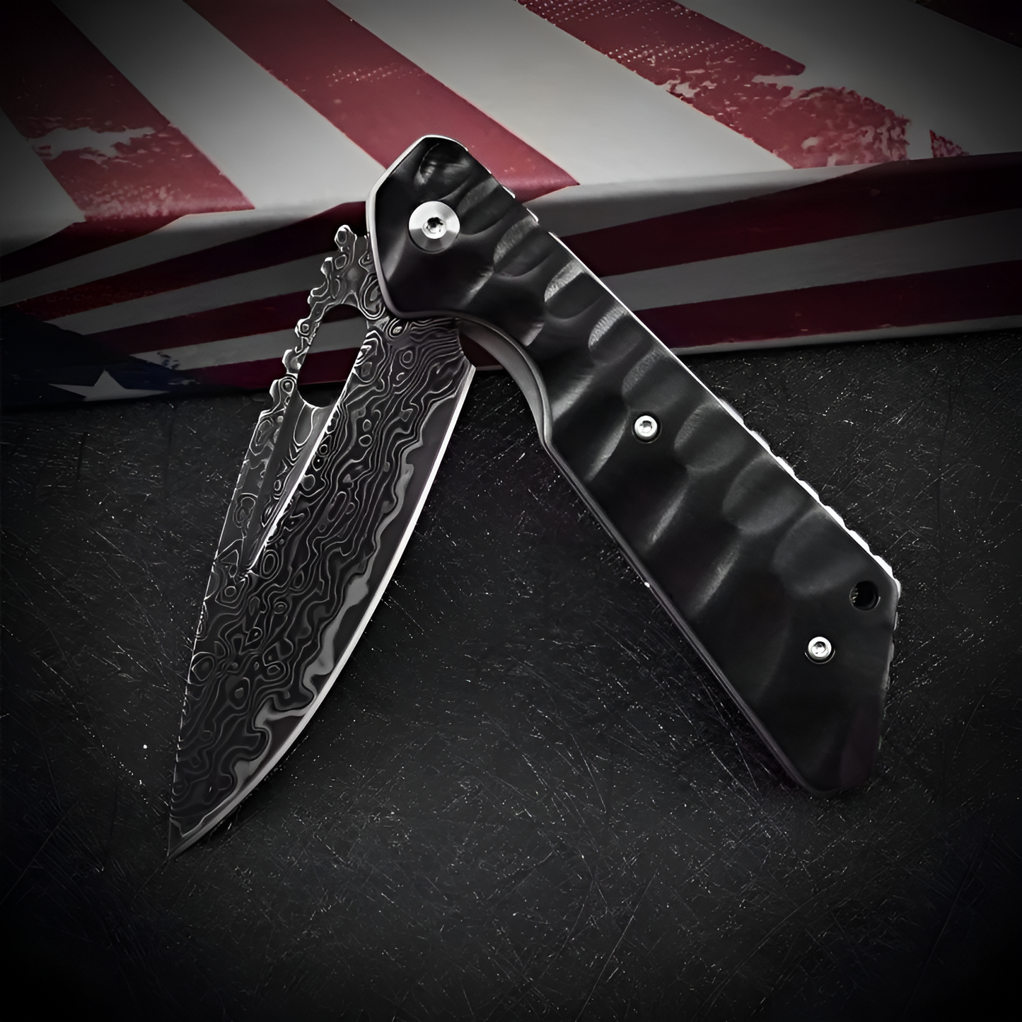 Raven Damascus Knife | Premium Folding Blade for Everyday Use
