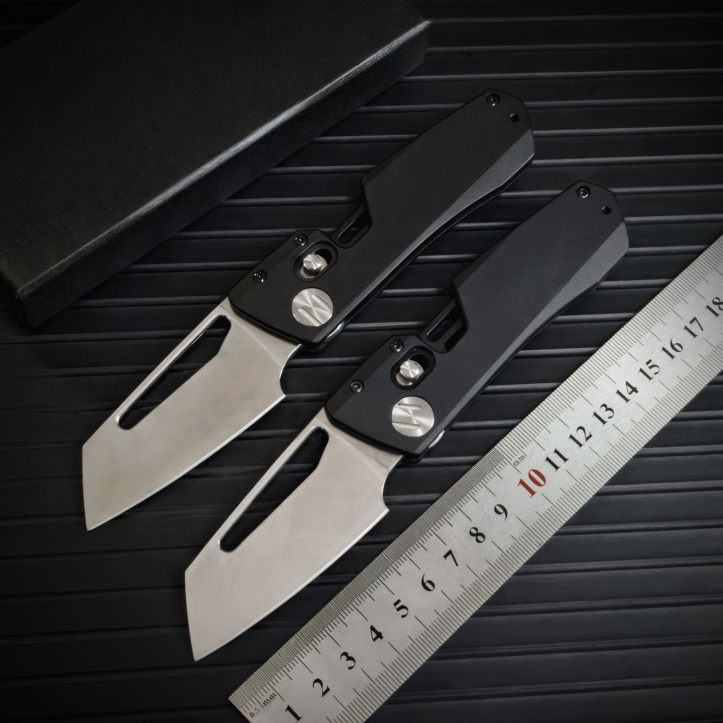 Nightfall Titan – Black EDC Folding Knife with T6 Aluminum Handle