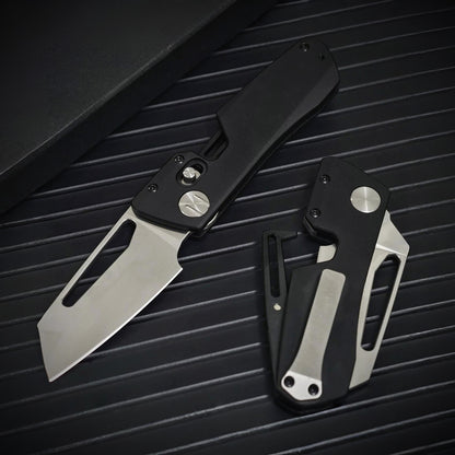 Nightfall Titan – Black EDC Folding Knife with T6 Aluminum Handle