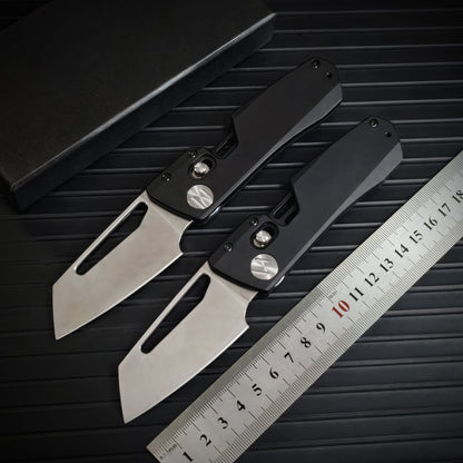 Nightfall Titan – Black EDC Folding Knife with T6 Aluminum Handle