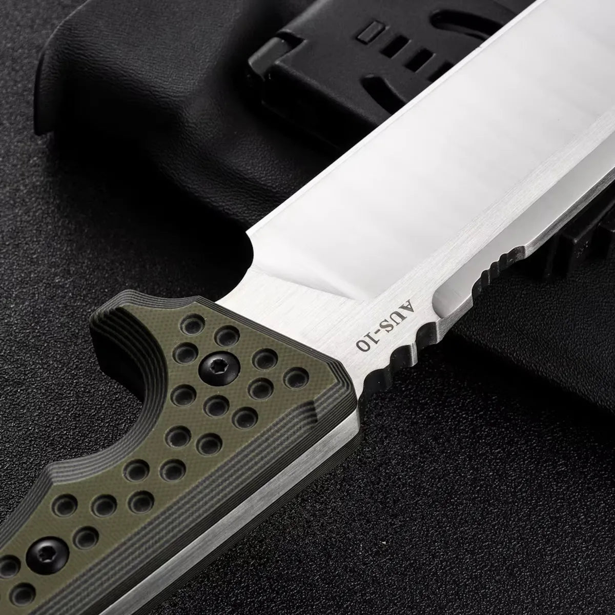 Titan Dominator Fixed Blade | AUS-10 Steel Knife for Outdoor Survival