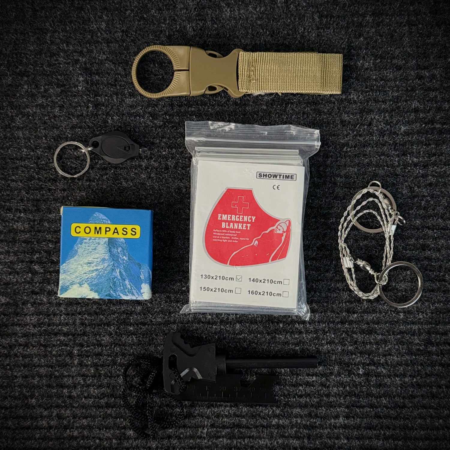 12-in-1 Survival Kit | Compact Tactical Gear for Outdoor Adventures