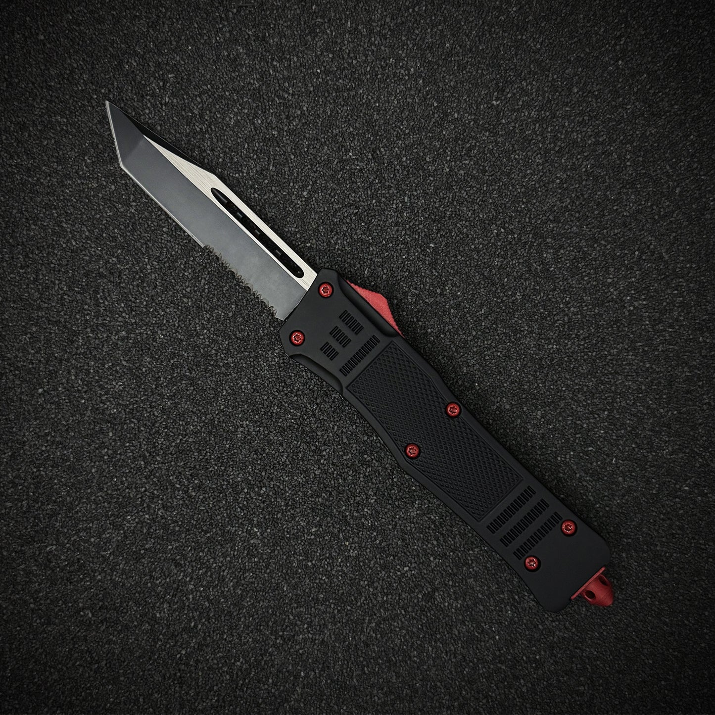 Inferno Strike knife – Tactical Black and Red Knife | Slick Survival